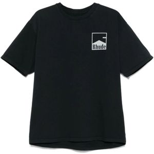 Rhude, Heren, Tops, Zwart, Maat: 2XL