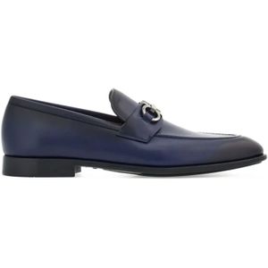 Ferragamo, Heren, Schoenen, Blauw, Maat: 39 EU Leer,