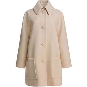 Valentino, Dames, Mantels, Beige, Maat: XS Wol,