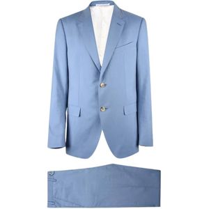 Lanvin, Heren, Pakken, Blauw, Maat: L Tweed,