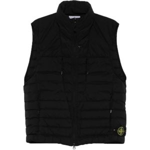 Stone Island, Heren, Jassen, Zwart, Maat: M Polyamide,