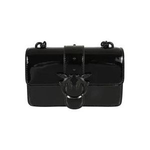 Pinko Zwart Limousine Love One Mini Clutch , Black , Dames , Maat: ONE Size