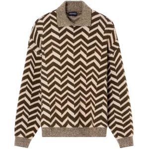 Emporio Armani, Heren, Truien, Bruin, Maat: L Wol,