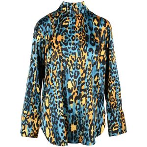 Think!, Dames, Blouses & Shirts, Veelkleurig, Maat: L Poliester,