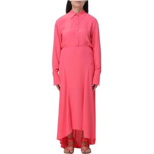 Patrizia Pepe, Dames, Jurken, Roze, Maat: S