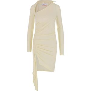 Off White, Dames, Jurken, Wit, Maat: S Viscose,