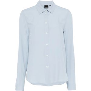 Pinko, Dames, Blouses & Shirts, Blauw, Maat: L Zijde,