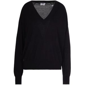 Elisabetta Franchi, Dames, Truien, Zwart, Maat: S Zijde,