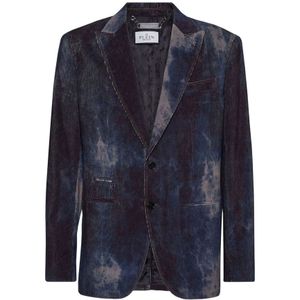 Philipp Plein, Heren, Jassen, Blauw, Maat: 3XL