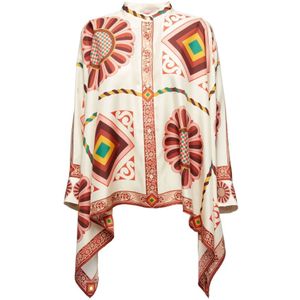 La DoubleJ, Dames, Blouses & Shirts, Veelkleurig, Maat: M Zijde,