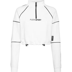 Plein Sport - Fleece Cropped Anorak - Wit - Dames