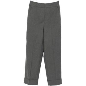 Peserico, Dames, Broeken, Grijs, Maat: M