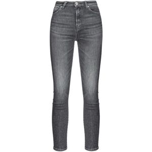 Pinko, Dames, Jeans, Grijs, Maat: W24 Katoen,