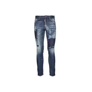 Dsquared2 Klassieke Slim-fit Denim Jeans , Blue , Heren , Maat: 2XL