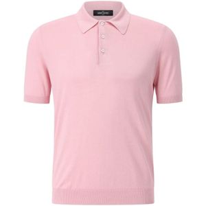 Gran Sasso, Heren, Tops, Roze, Maat: 2XL Zijde,