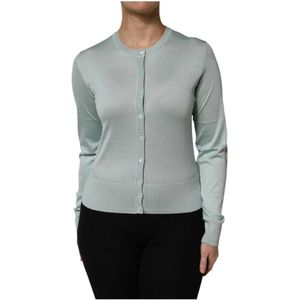 Dolce & Gabbana, Dames, Truien, Groen, Maat: 3XS Zijde,