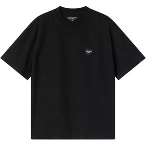 Carhartt Wip, Dames, Tops, Zwart, Maat: L Katoen,