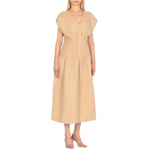 Fabiana Filippi, Dames, Jurken, Beige, Maat: 2XS