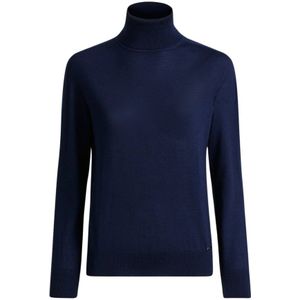 Kiton, Dames, Truien, Blauw, Maat: 2XS Zijde,