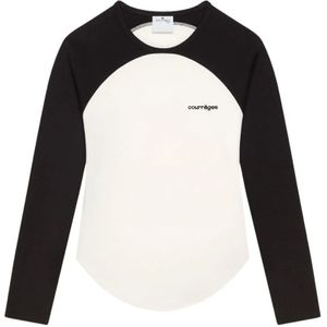 Courrèges, Dames, Tops, Wit, Maat: L Katoen,