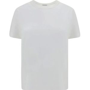 Brunello Cucinelli, Dames, Tops, Wit, Maat: S Katoen,