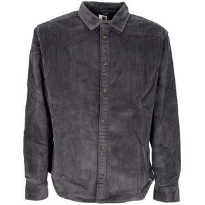 Element, Heren, Overhemden, Grijs, Maat: L Katoen,