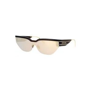 Dior Grafische sportieve zonnebril met spiegelende bruine lenzen , Brown , Dames , Maat: ONE Size