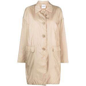 Aspesi, Dames, Mantels, Beige, Maat: S Leer,