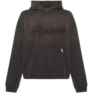 Represent, Heren, Sweatshirts & Hoodies, Grijs, Maat: M Katoen,