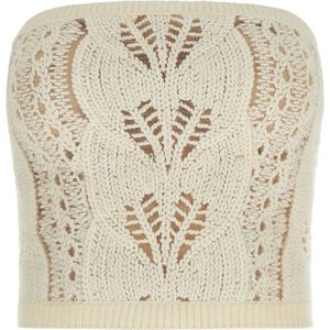 Ermanno Scervino, Dames, Tops, Wit, Maat: M Wol,