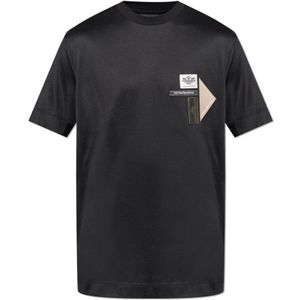 Emporio Armani, Heren, Tops, Zwart, Maat: L Katoen,