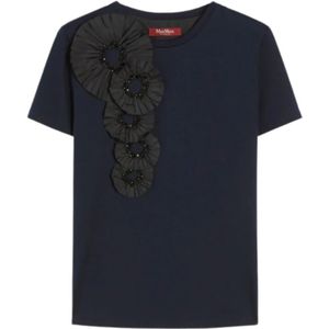 Max Mara Studio, Dames, Tops, Blauw, Maat: S