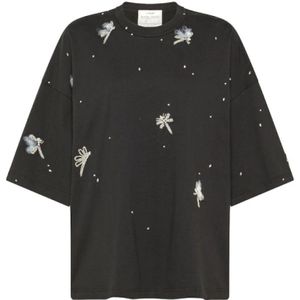 Forte Forte, Dames, Tops, Zwart, Maat: XS Katoen,