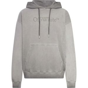 Off White, Heren, Sweatshirts & Hoodies, Grijs, Maat: S Katoen,