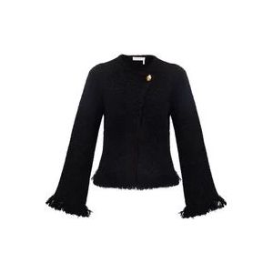 Chloé Tweed cardigan , Black , Dames , Maat: S