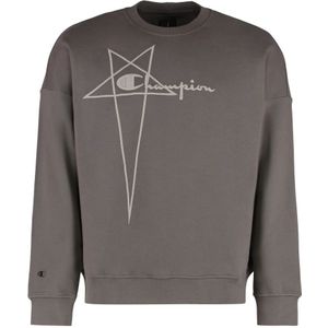 Rick Owens, Heren, Sweatshirts & Hoodies, Grijs, Maat: XS Katoen,