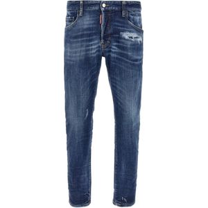 Dsquared2, Heren, Jeans, Zwart, Maat: S Denim,