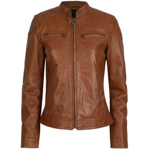 Bugatti - Klassieke Leren Jas - Bruin - Dames