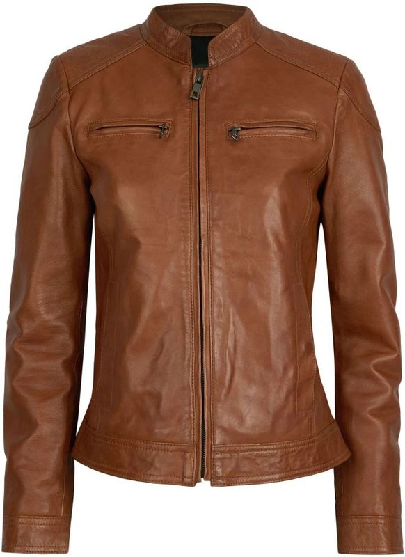 Bugatti - Klassieke Leren Jas - Bruin - Dames