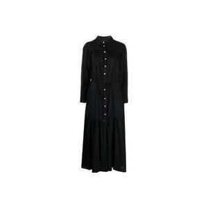 Pinko Zwarte Poplin Overhemdjurk , Black , Dames , Maat: S