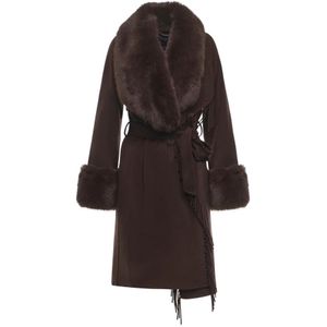 Guess, Dames, Mantels, Bruin, Maat: XL Leer,