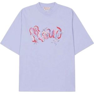 Marni, Heren, Tops, Paars, Maat: M Katoen,