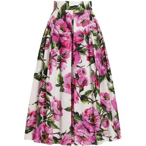Dolce & Gabbana, Dames, Rokken, Veelkleurig, Maat: 2XS Katoen,