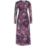 Fabienne Chapot - Geplooide Mouw Midi Jurk - Paars - Dames
