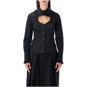 Vivienne Westwood, Dames, Blouses & Shirts, Zwart, Maat: XS Katoen,