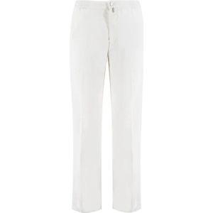 Kiton, Heren, Broeken, Wit, Maat: W40 Katoen,