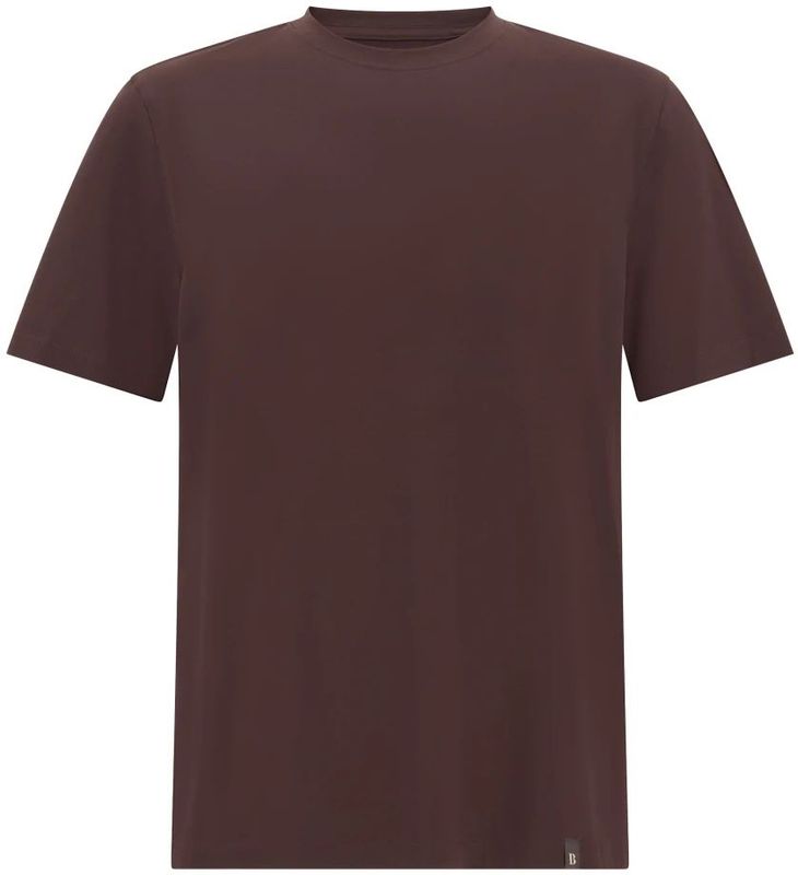 Boggi Milano - T-shirt - Bruin - Heren - Stretch Supima-katoen