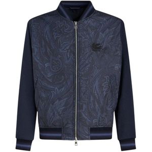 Etro, Heren, Jassen, Blauw, Maat: M Poliester,