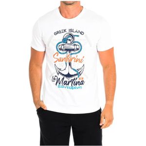 La Martina - TMR011-JS206 - T-shirt - Wit - 100% Katoen