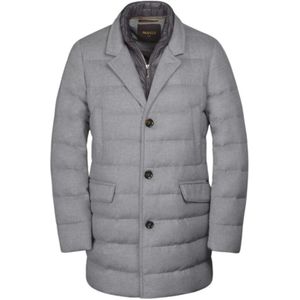 Moorer, Heren, Mantels, Grijs, Maat: XL Wol,